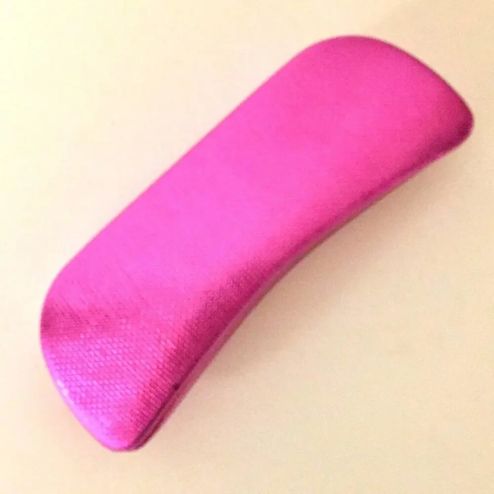 Betsy Johnson eyeglasses case hot pink golden logo